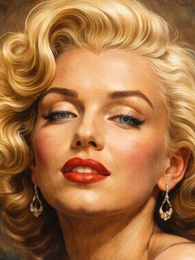 Marilyn Monroe 8x10 Glamour Fantasy Art Print Vintage Hollywood Wall Decor